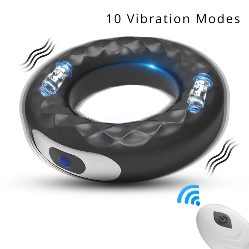 

Remote Control Cock Ring Vibrator for Men Remote Control Penis Rings Delay Ejaculation Erection Masturbator Sex Toys for Male