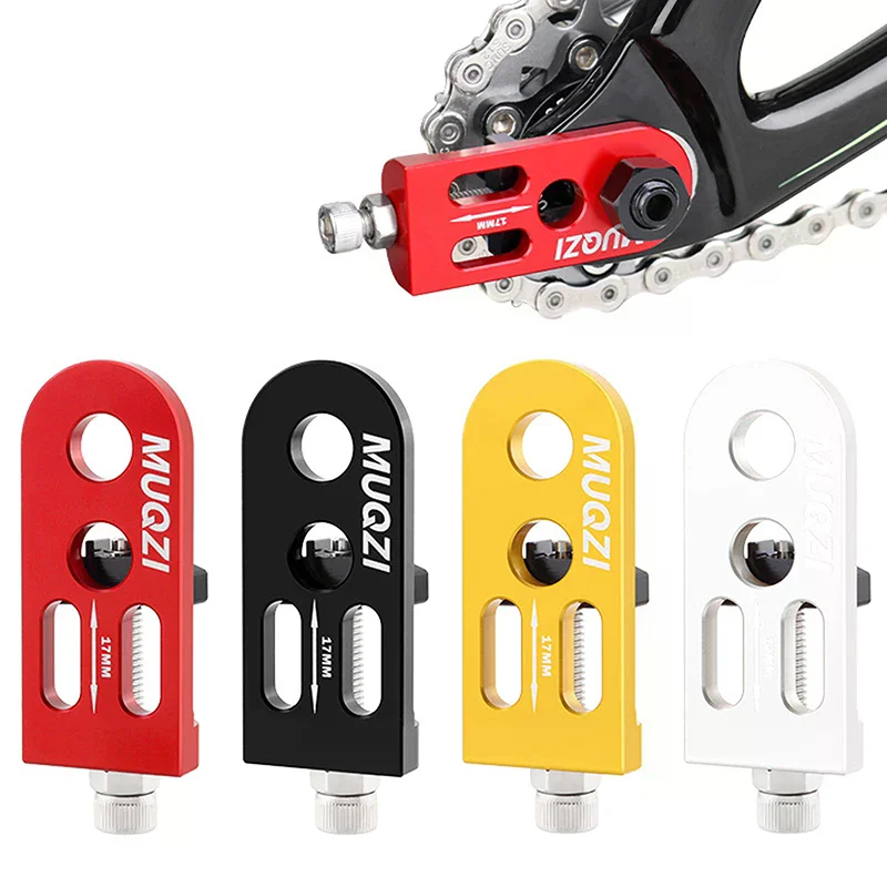 ..1Pc 10MM 더블 홀 자전거 체인 텐션 조절기 BMX 접이식 고정 기어 자전거용 자전거 단일 속도 텐셔너 체인 조절기