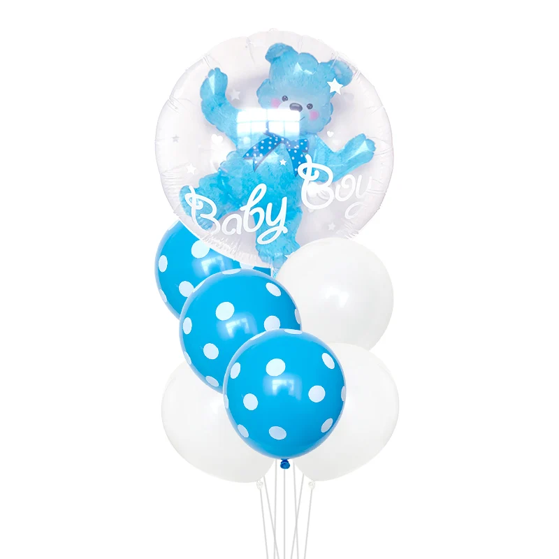 Kinder Geburtstags feier Luftballons Baby Mädchen Folie Ballon 4d Bär Helium Ballon erste 1. Geburtstags feier Baby party Dekorationen – Detail 2
