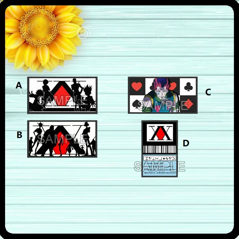 

Anime Hunter X Hunter Hisoka Logo Printing Patch Badge Hook & Loop Sew on 9x5cm