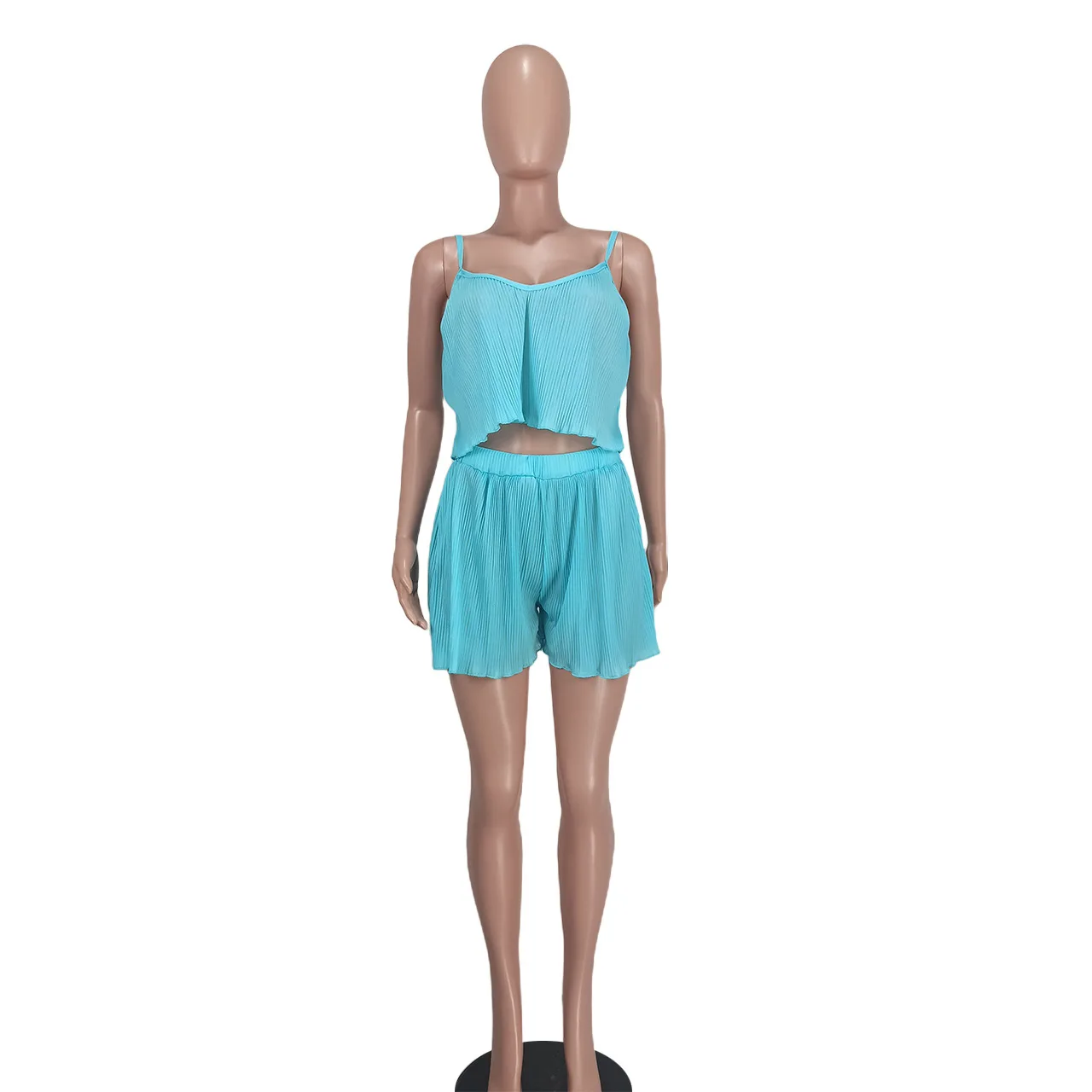 Women's Sleepwear Summer Sleeveless Sling Tops & Shorts Pajamas Set Sexy Fashion Ladies Suspender Crop Top & Short Pant Suit