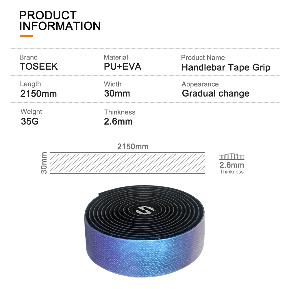 Bike handlebar tape Road Bike Noctilucent Speed Handlebar Tapes Light Reflective Dazzle Cycling Bar Tape PU Leather Colorful Bicycle Fork Grip Tape