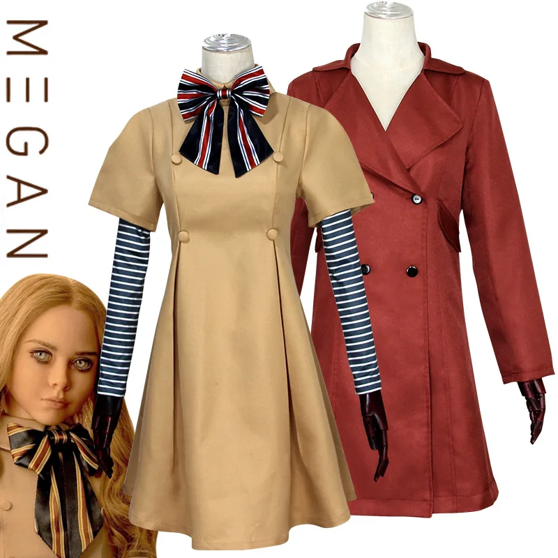 

Новое поступление 2023, костюмы для косплея из фильма M3GAN, нарядное платье, кукла с искусственным интеллектом, одежда для девочек-роботов