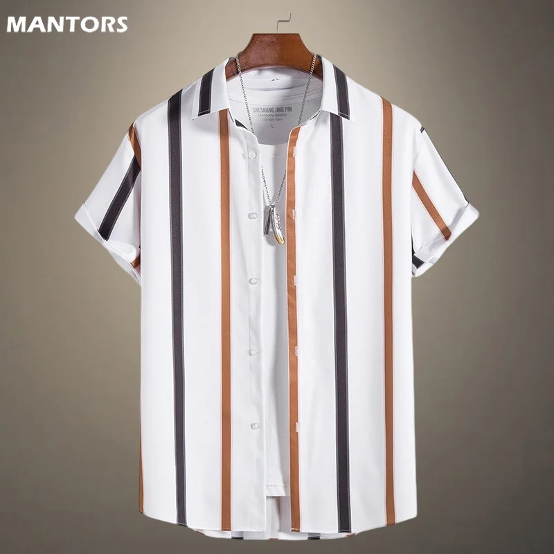 

Male Clothes Simple Stripes 3d Hawaiian Shirt 2023 Men Clothes Loose Breathable Men's Shirts Summer Male Shirts Short Sleeve