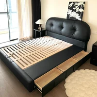 Armoires cadre lit rangement Unique esthétique salon chambre lit dormir moderne King Camas matrimoniales accessoires pour la maison 4