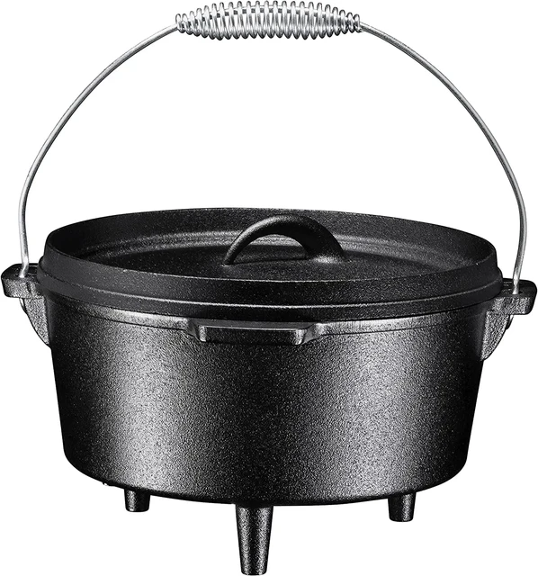 Dutch Oven 12 QT Cast iron Pre-Seasoned Camping