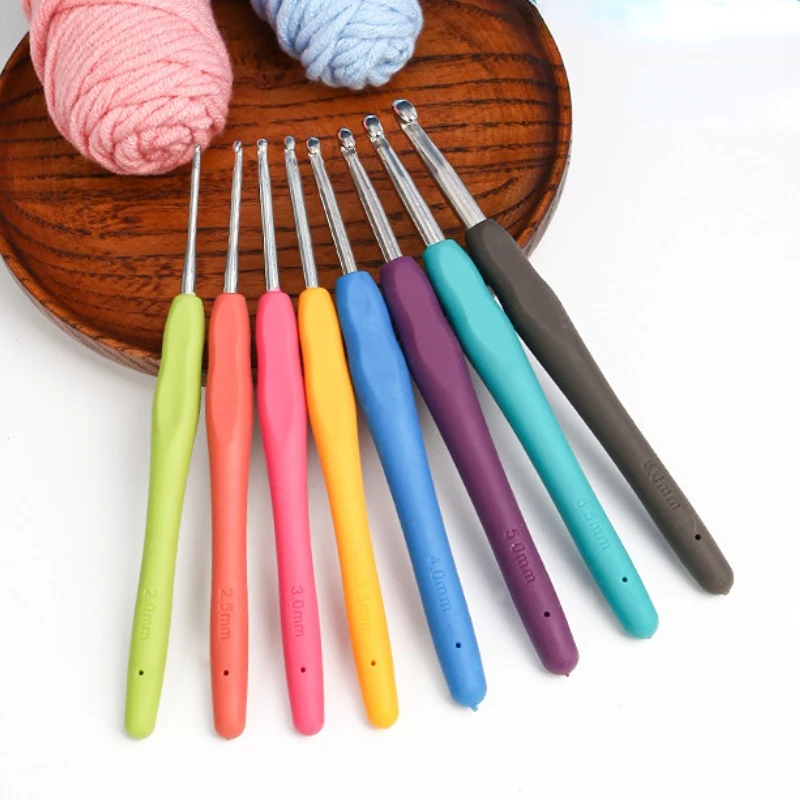 1Pc Crochet Hook 0.5-2.5mm Aluminum Micro Crochet Needles With Soft Rubber  Grip Cushioned Handles Knitting Needles Smooth Handle - AliExpress