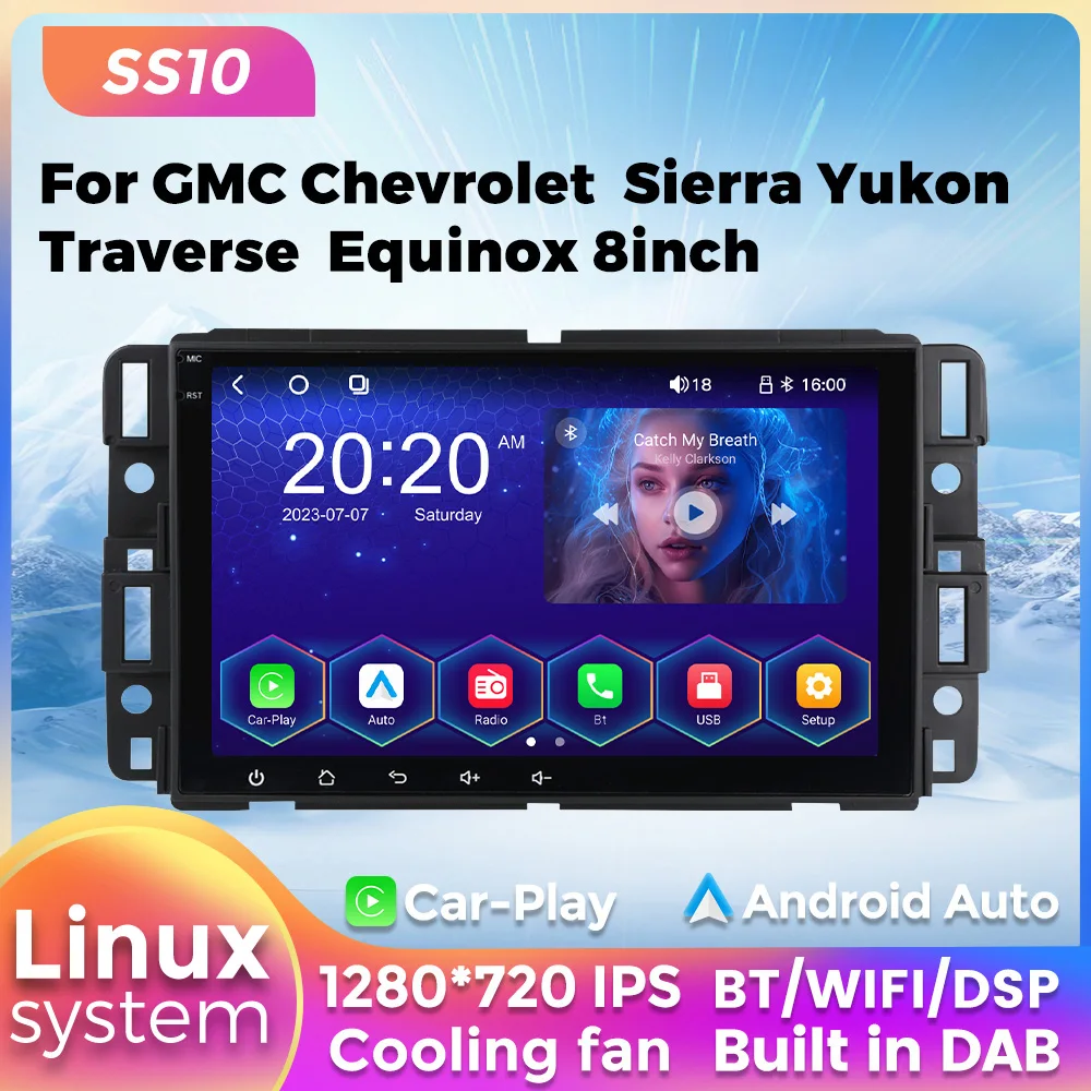 Wireless Carplay Autoradio Stereo Per Chevrolet Silverado Gmc Sierra Impala Traverse Avalanche Express Yukon Acadia Savana Gps