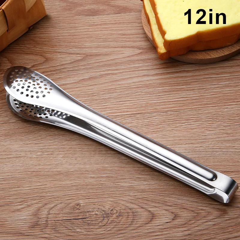 Barbecue Tongs Stainless Steel Steak Clip BBQ Tong Kitchen Grilling Metal Tong Stainless Steel durable Barbecue Grilling