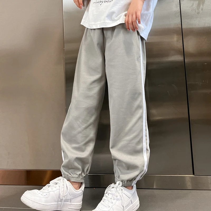 Summer Children's Casual Pants 1/3 Pieces Boys' Sports Running Pants Girls' Sweet And Cute 9-inch Versatile Student sports pants,children clothing