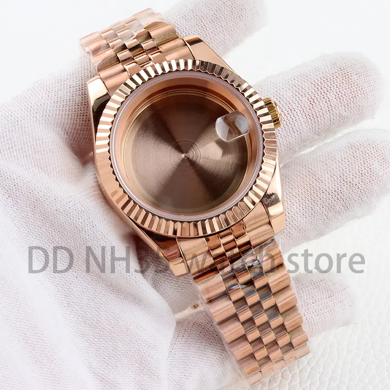 36mm/39mm NH35 Watch Case Sapphire Glass 20mm Solid 316L Stainless Steel Bracelet for Datejust NH35 NH36 Movement 28.5mm Dial - Image 7