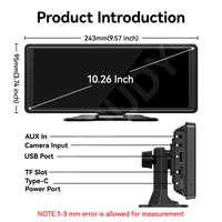 VENBES 10.26 pouces autoradio sans fil CarPlay Android Auto IPS écran tactile lien miroir Bluetooth USB TF Carplay affichage 6