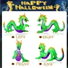 14Ft Long Huge Halloween Inflatable Green Dragon Inflatables Toys with LED Lights for Yard Lawn Halloween Outdoor Decoration 2
