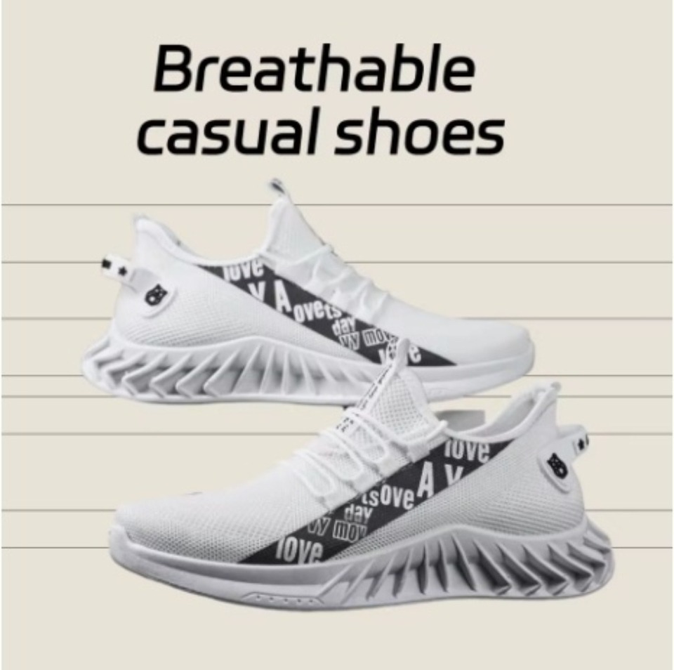 2025 New Spring and Autumn Soft soled Running Men's Mesh Breathable Casual Sports Shoes Men's Coconut Trendy Shoes Men's Shoes