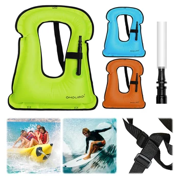 Inflatable Snorkeling Vest Water Sports Safety Vest Inflatable Buoyancy Vest for Snorkeling Swimming Kayaking Boating 2