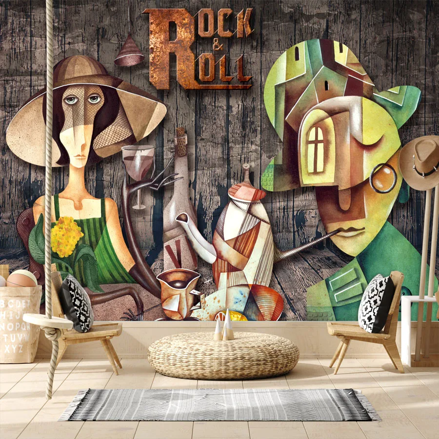 

Custom Peel and Stick Wallpapers Accept for Living Room Music Rock n Roll TV Background Contact Wall Design Papers Home Decor