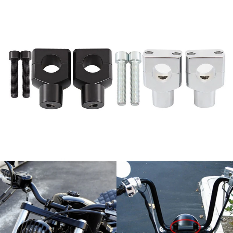 

22MM 25MM Handlebar Riser Up Bracket Clamp Kit For Harley Honda Kawasaki Suzuki Yamaha Cruiser Chopper Motorcycle Accessories