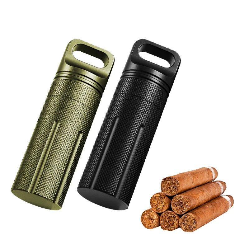 

Aluminum EDC Survival Kit Waterproof Seal Bottle Capsule/Pill Airtight Case Outdoor Tools Capsule Holder Storage Container Tool