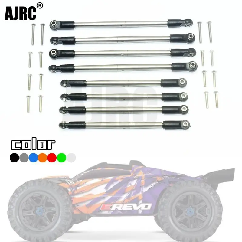 

For Trax E-revo New And Old General Purpose Stainless Steel Positive And Negative Teeth Adjustable Whole Car Pull Rod 8638+8646
