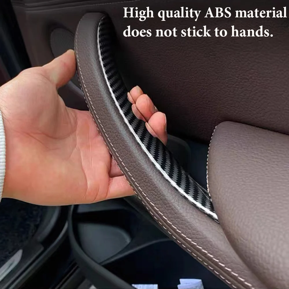

Carbon Beige Black Armrest Car front driver's seat LHD Interior Door Handle Inner Panel Pull Trim Cover For BMW E70 E71 X5 X6