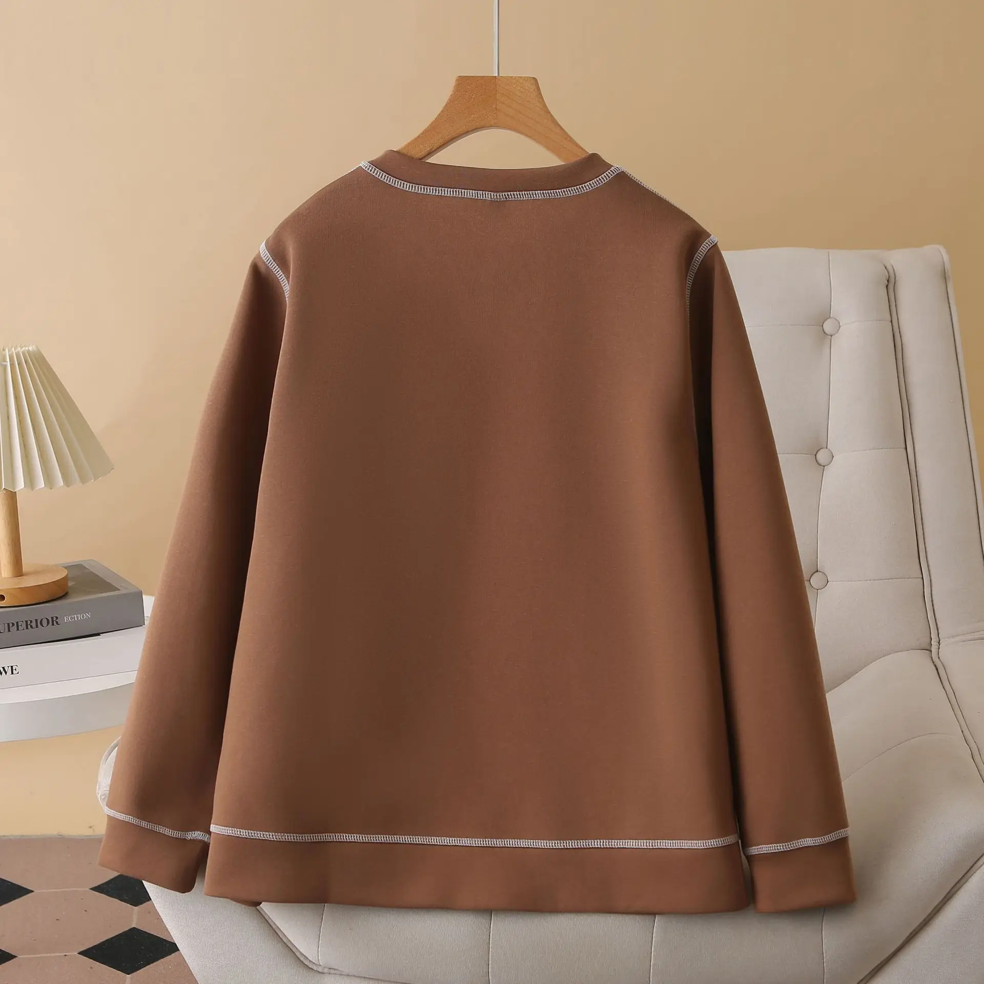 Fashion Plus Size Women's Jacket Autumn New Style Stylish Embroidered Small Heart Long Sleeve Baseball Uniform 992