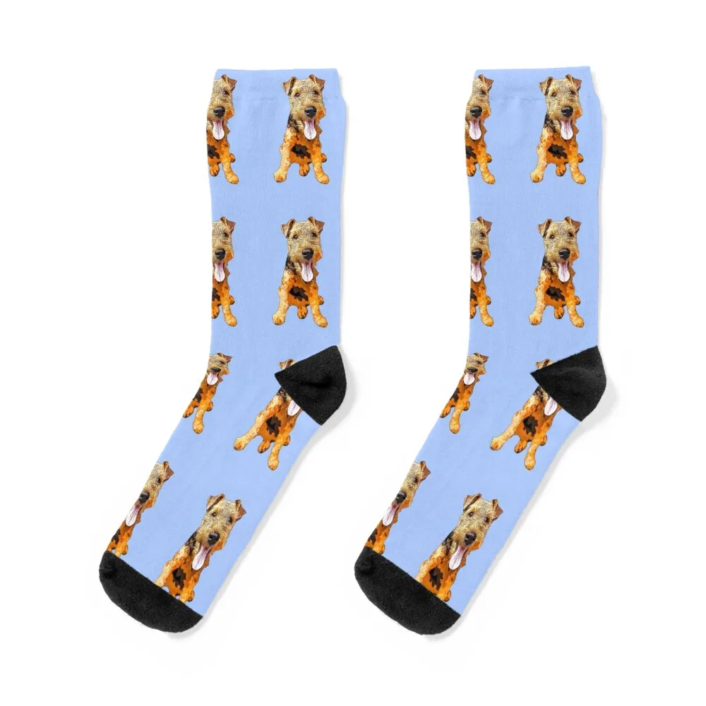 

Welsh Terrier Puppy Dog Socks custom valentine gift ideas Women's Socks Men's