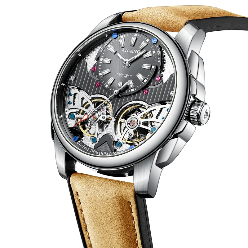 AILANG Original Double Tourbillon Luxury Men's Watches Waterproof Automatic Mechanical Watch Men Fashion Sports Military Style_voghion.com
