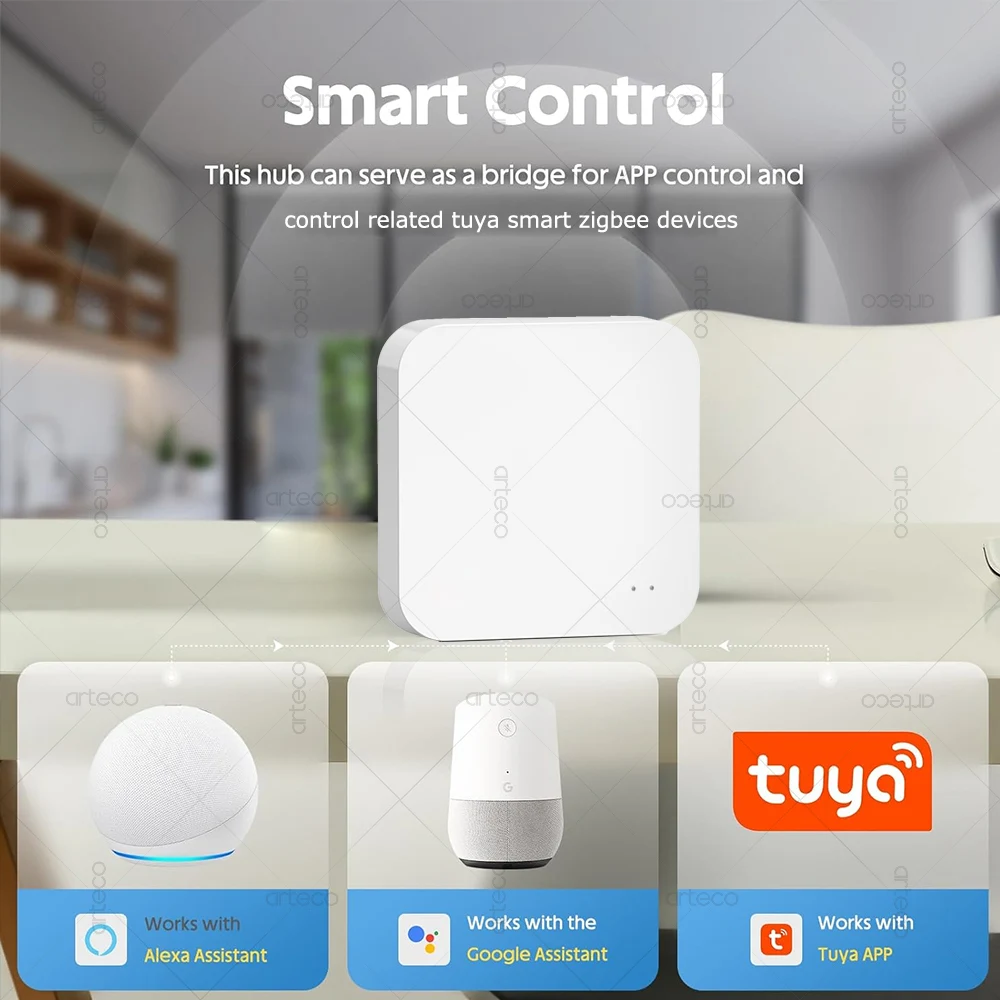 Tuya Zigbee 3.0 Smart Hub Zigbee Gateway Smart Life App Home Appliances Remote Control Wireless Bridge Works With Alexa