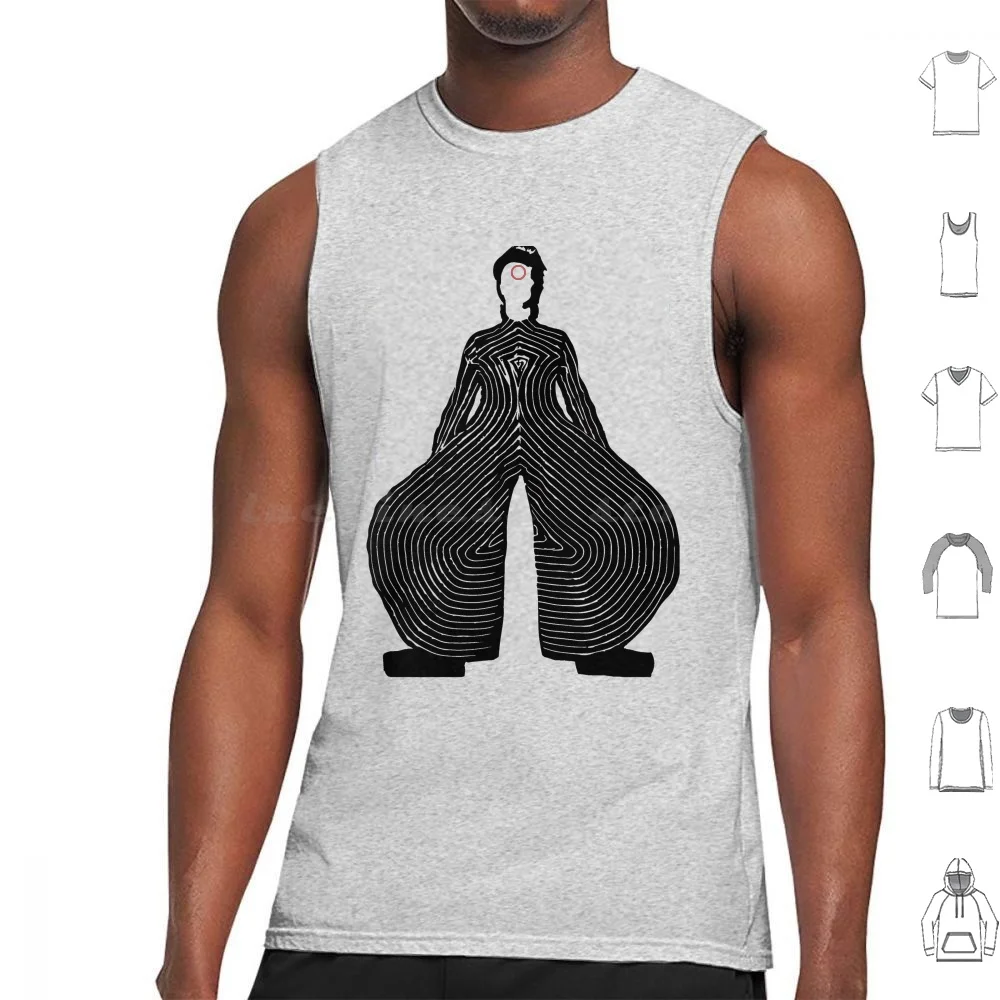 Bowie Canotte Stampa Cotton Art Glam Pop Electronic L'Uomo Che Ha Venduto Il Mondo Hunky Dory Ziggy Spider Da Heroes