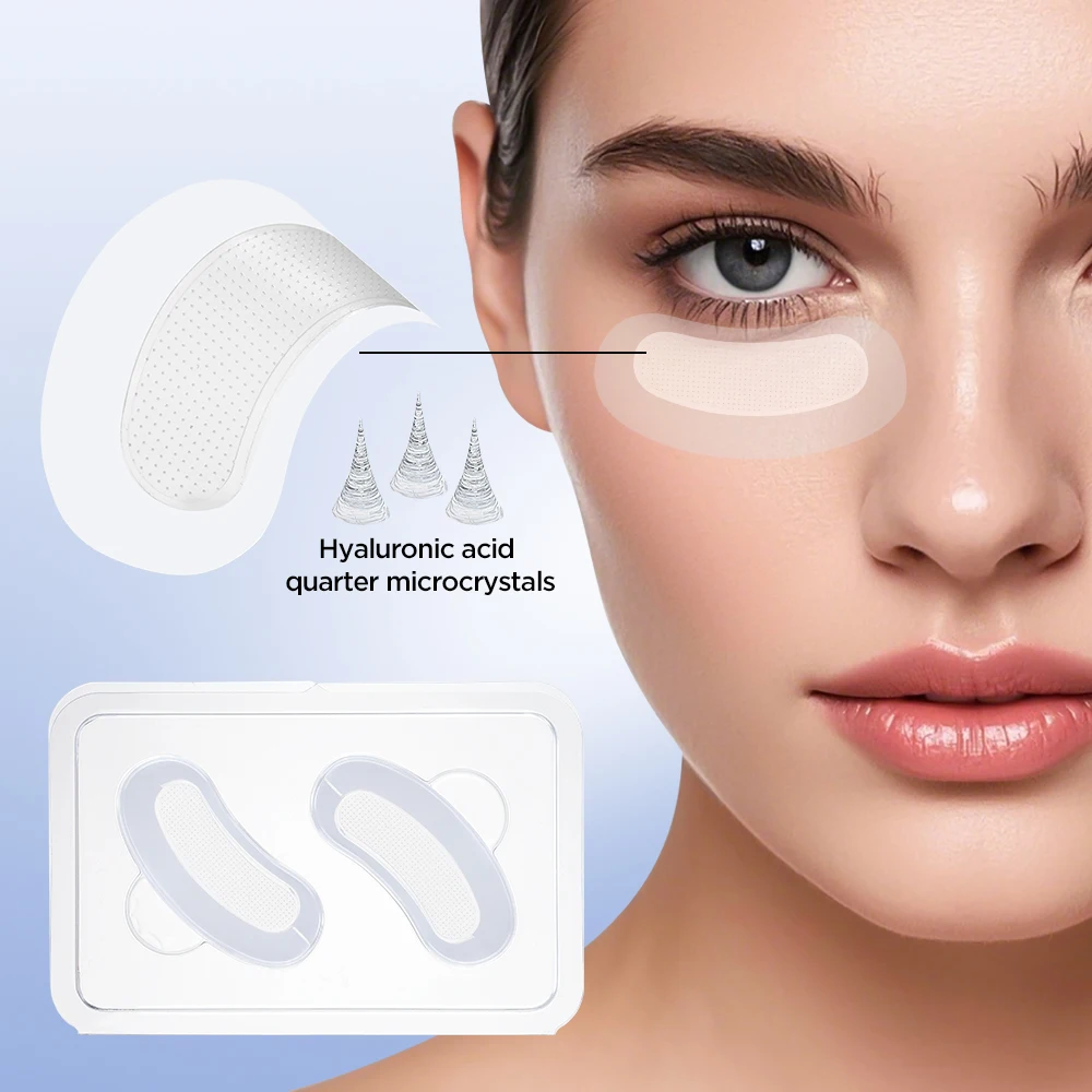 Korean Skin Care Hyaluronic Acid Microneedles Eye Patches 10-100PCS for Anti Wrinkle Dark Circle Moisturizing Under Eye Gel Pad 2