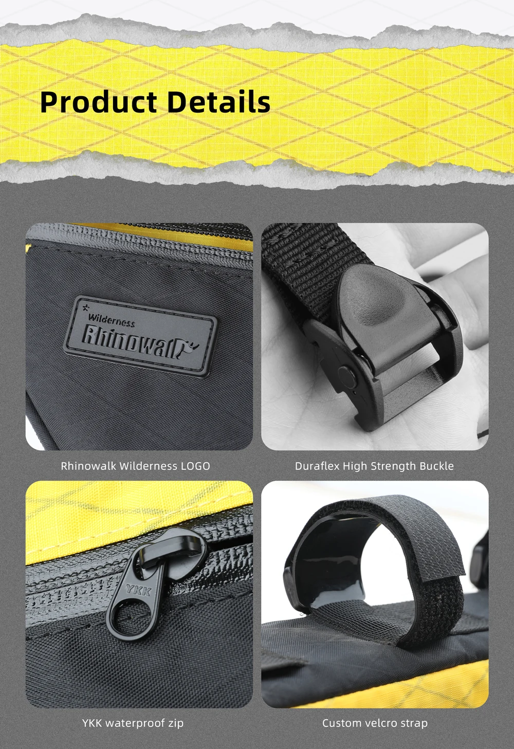Rhino walk Fahrrad Dreieck Rohr Tasche wasserdichte 2,9 l Fahrrad Front rahmen Tasche für MTB & Rennrad Gepäck ohne Bein zu berühren – Detail 14