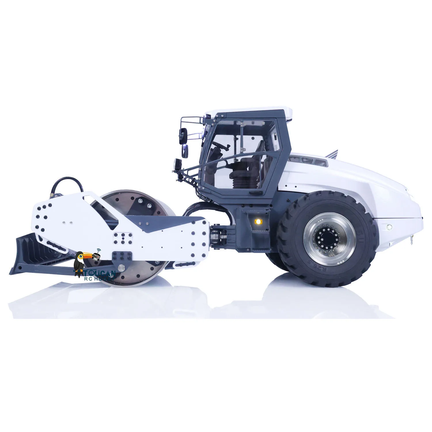 Toys LESU 1/14 Aoue-H13i Metal Hydraulic RC Road Roller Electric Construction Vehicle Toucan Hobby Remote Control Car THZH1533 3