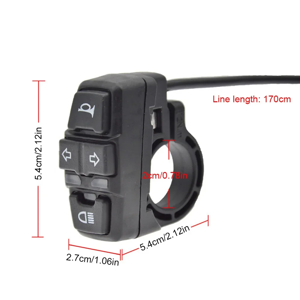 LED Ebike Brake Rear Light High-Brightness Brake Warning Light Energy Saving Easy Installation for 36V 48V Electric Bike