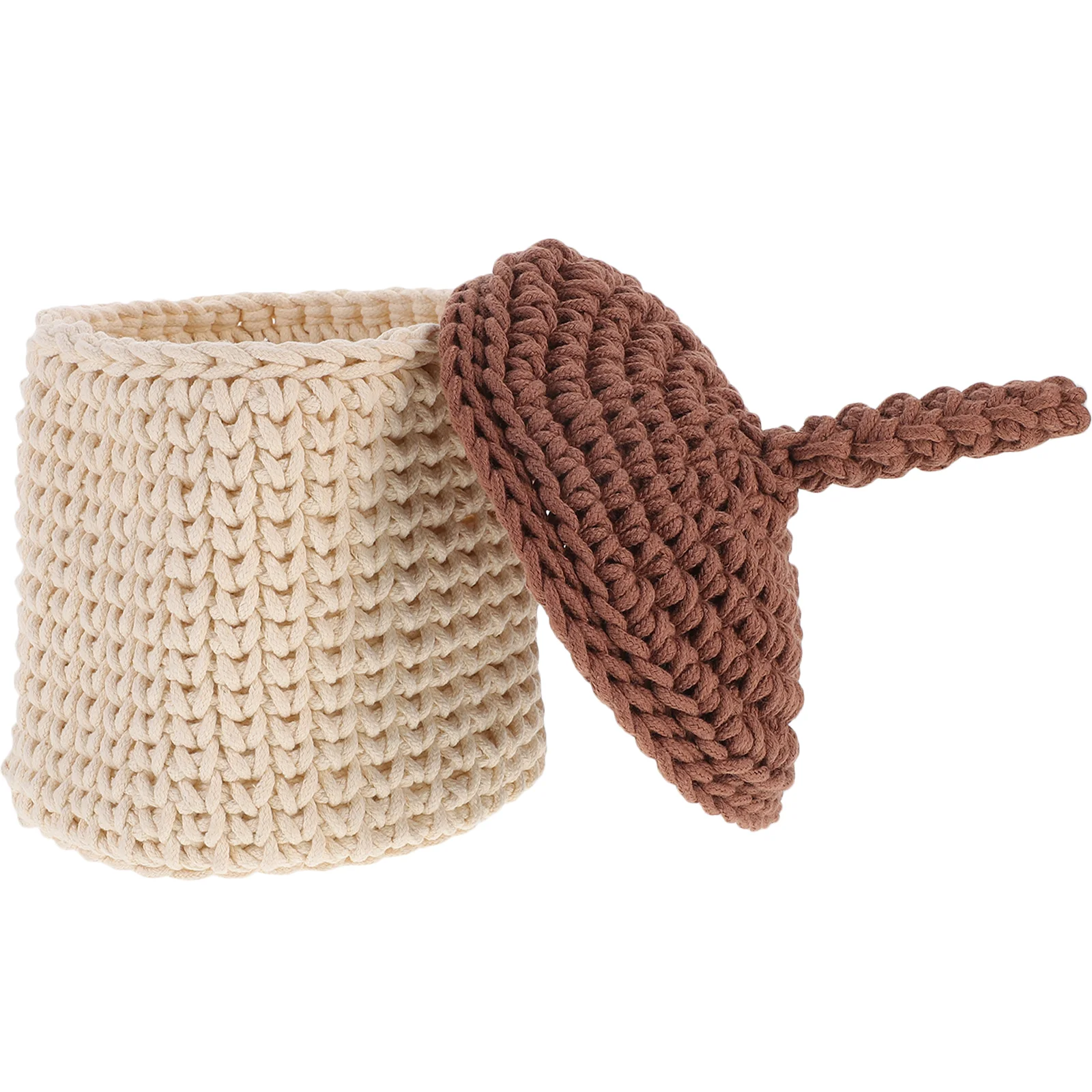 

Rope Acorn Basket Home Accessory Bedroom Sundries Makeup Baskets Desktop Snack Cotton Storage Hair Barrettes