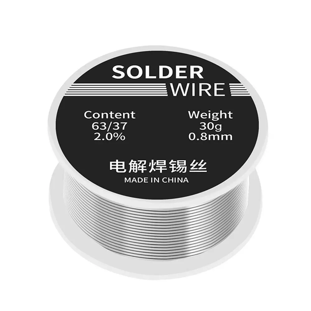 Soldering Wire Soldering Tin Wire Welding Wires 0.8mm Welding Solder Wire High Purity Low-melting Rosin Core Soldering Wire Roll No-clean FLUX 2.0% Tin BGA Welding Tool