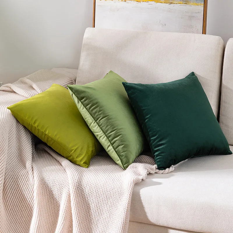 

Simple Fashion Velvet Pillowcase Solid Color Sofa Car Cushion Cover Home Decoration Living Room Beddroom Decorat Supplies