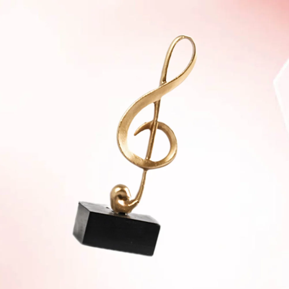 

Creative Resin Note Shaped Decoration Gold Plating Craft Home Decoration for Office Bookshelf Cabinet (Golden)