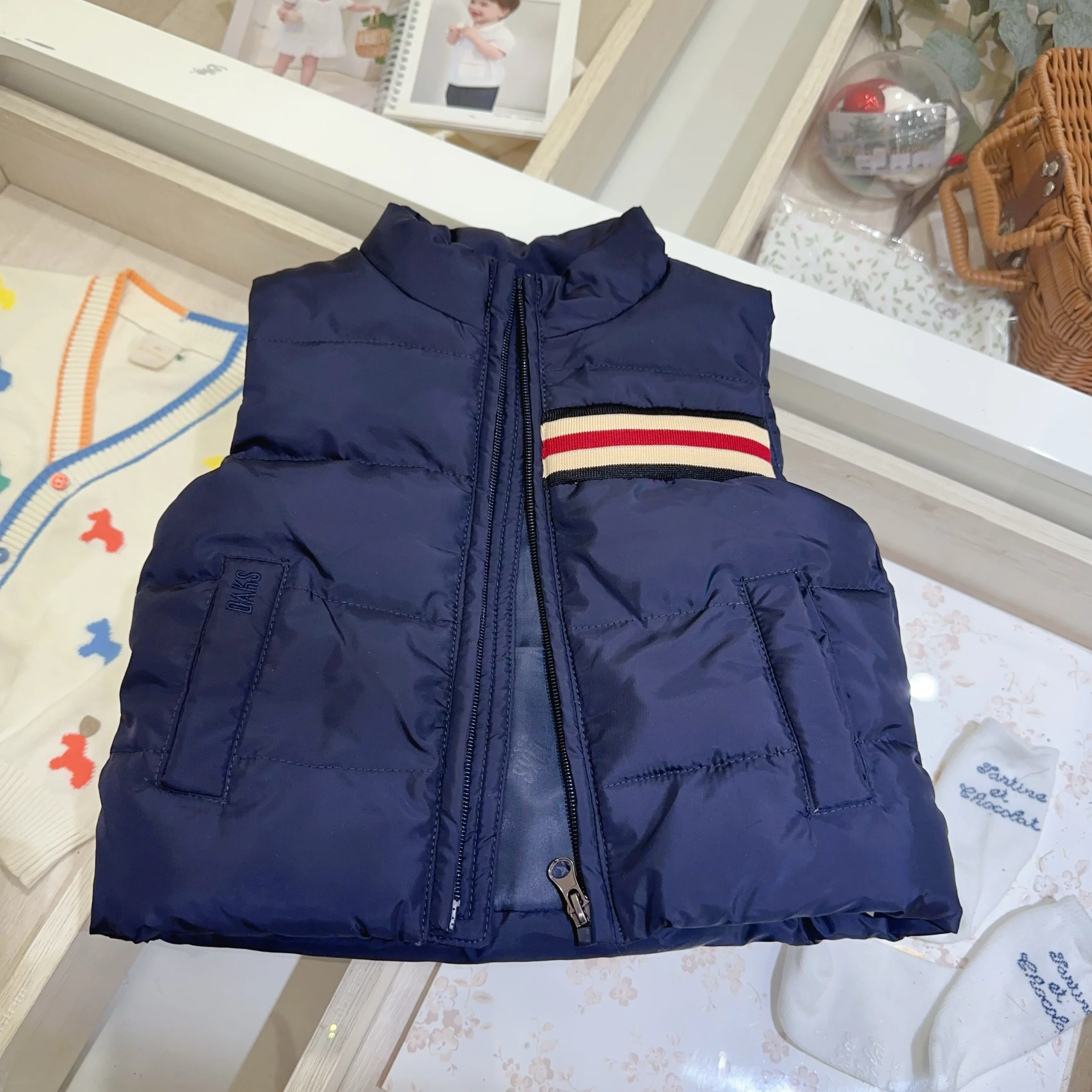 트렌디한 따뜻한 다운 코튼 조끼, 아동용 캐주얼 유니섹스 겨울 자켓, 24계절 신상  남아 여아 패셔너블 아우터웨어