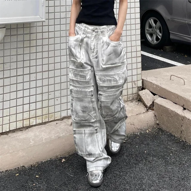 Cargo Pants Pantalones Joker Para Mujer American Retro High Street