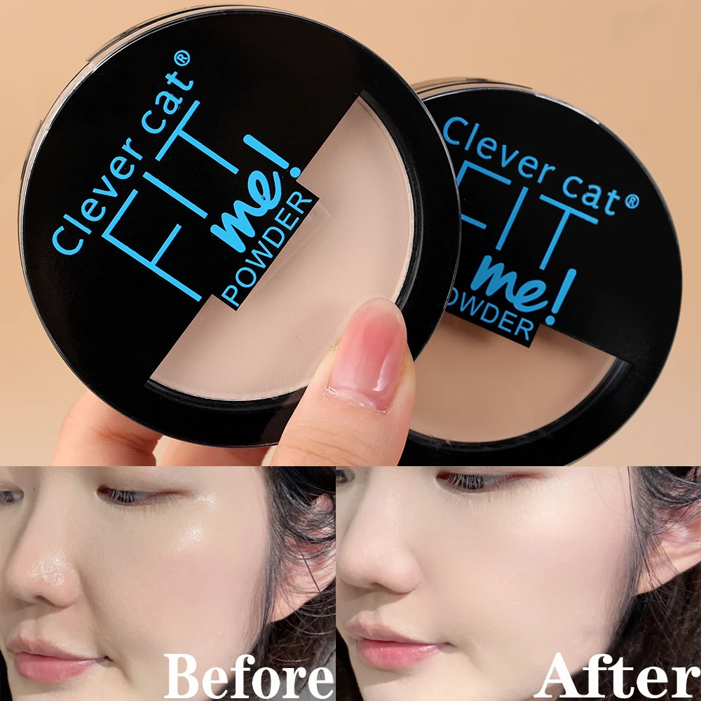 1Pc Natural Mineral Pressed Powder Face Concealer Foundation Polvere Compatta Con Soffio Oil-Control Tono Schiarente Cipria
