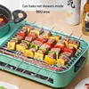 Multifunctional Electric Grills, Smokeless 3 in 1 Korean Style BBQ Hot Pot Multi cooker Machine, Non-Stick Electric Baking Pan 3