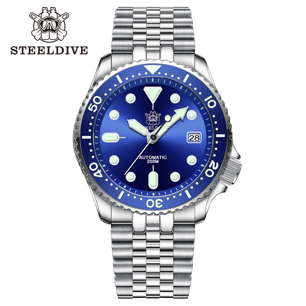 Mechanical Watch Diver Watch STEELIDVE SD1973 Slim Turtle 41.2mm AR Coating Sapphire Glass 200m Waterproof Ceramic Bezel Insert NH35 Automatic Dive Watches