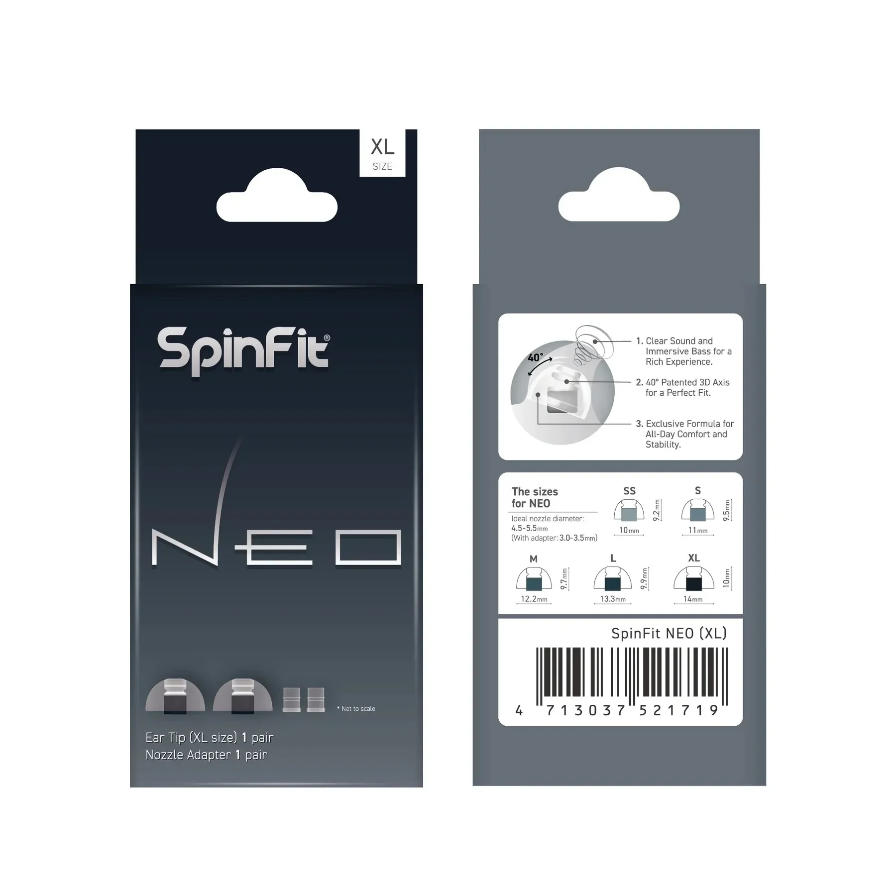 SpinFit NEO for IEM Silicone Patented Eartips Successor of CP100