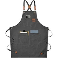Perfessional Kitchen Apron Fashion Canvas Chef Apron cocina accesorios de cocina novedosos Straps For BBQ Shop Nail Salon 1