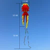 3D 10M 3-Color Goldfish Soft Kite Large Soft Animal Professional Kites Outdoor Inflatable Beach Kite Easy To Fly and Tear Proof 3