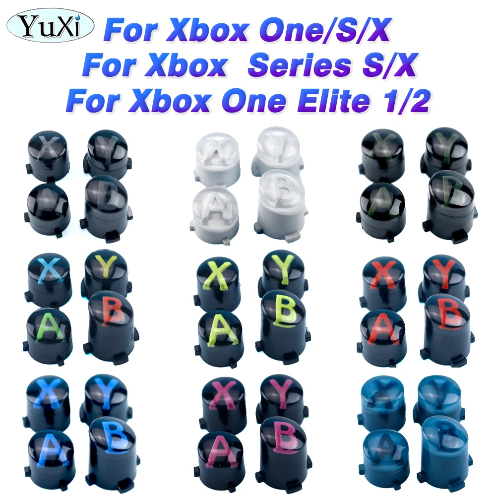 Yuxi 1Set Abxy Button Keycap Per Xbox One/Series/S/X Gamepad Power Switch Key Per Xbox One Elite 1/2 Accessori Per Controller