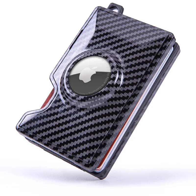 2023 Card Holder Luxury Airtag Carbon Fiber Card Wallet for Men Women