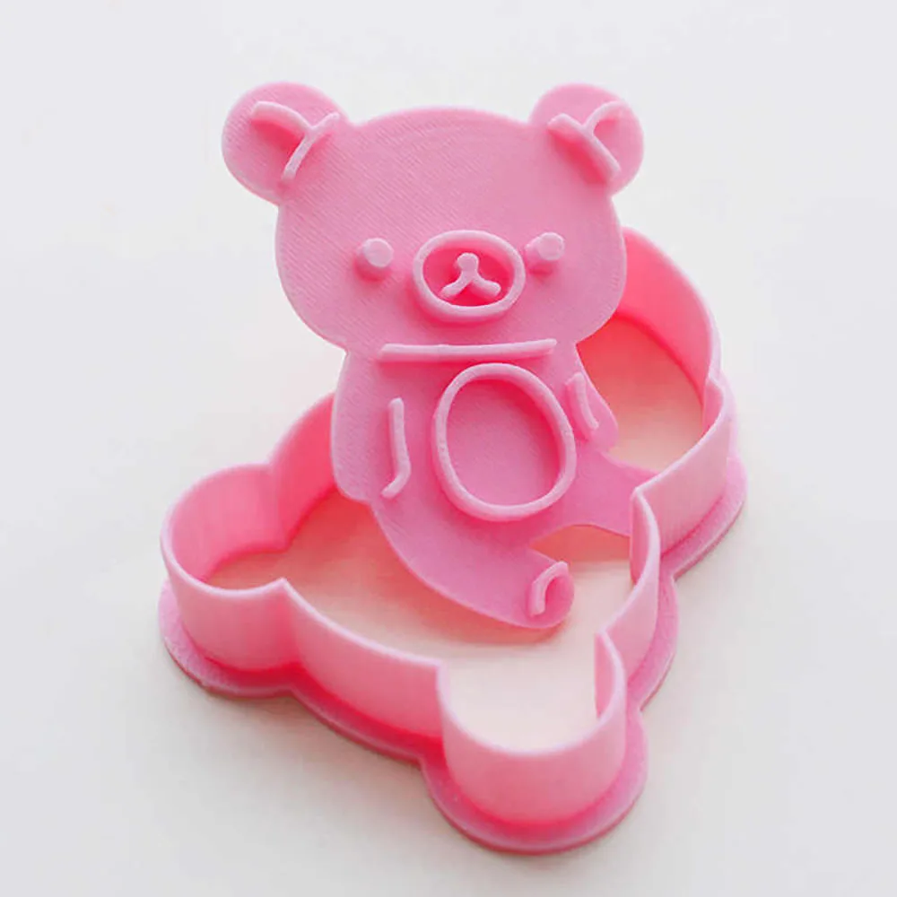Cartoon Cute Bear Cookie Mold 3D Pressing Cookie Molds DIY Baking Tools cookie cutter,baking mold,cookie mould,baking decorating tools