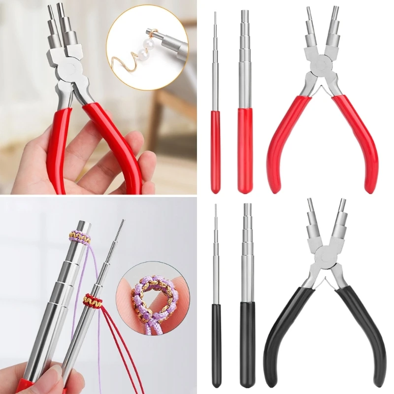 

3pcs Wire Looping Tools Metal Pliers Wire Looping Mandrel Rods for Jewelry Making Beading Jump Ring Forming Supplies