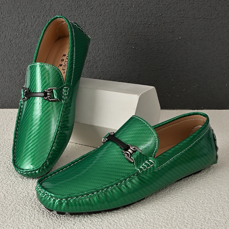 MAEDEF Mens Shoes Leather Casual Shoe for Men Wedding Party Office Business Shoes Comfortable Slip on Fashion Loafers Flats Shoe